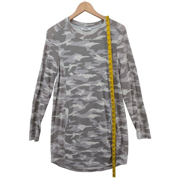 Athleta Balance Shirt Dress Grey Heather Camouflage Long Sleeve Pullover Size S - Picture 5 of 10
